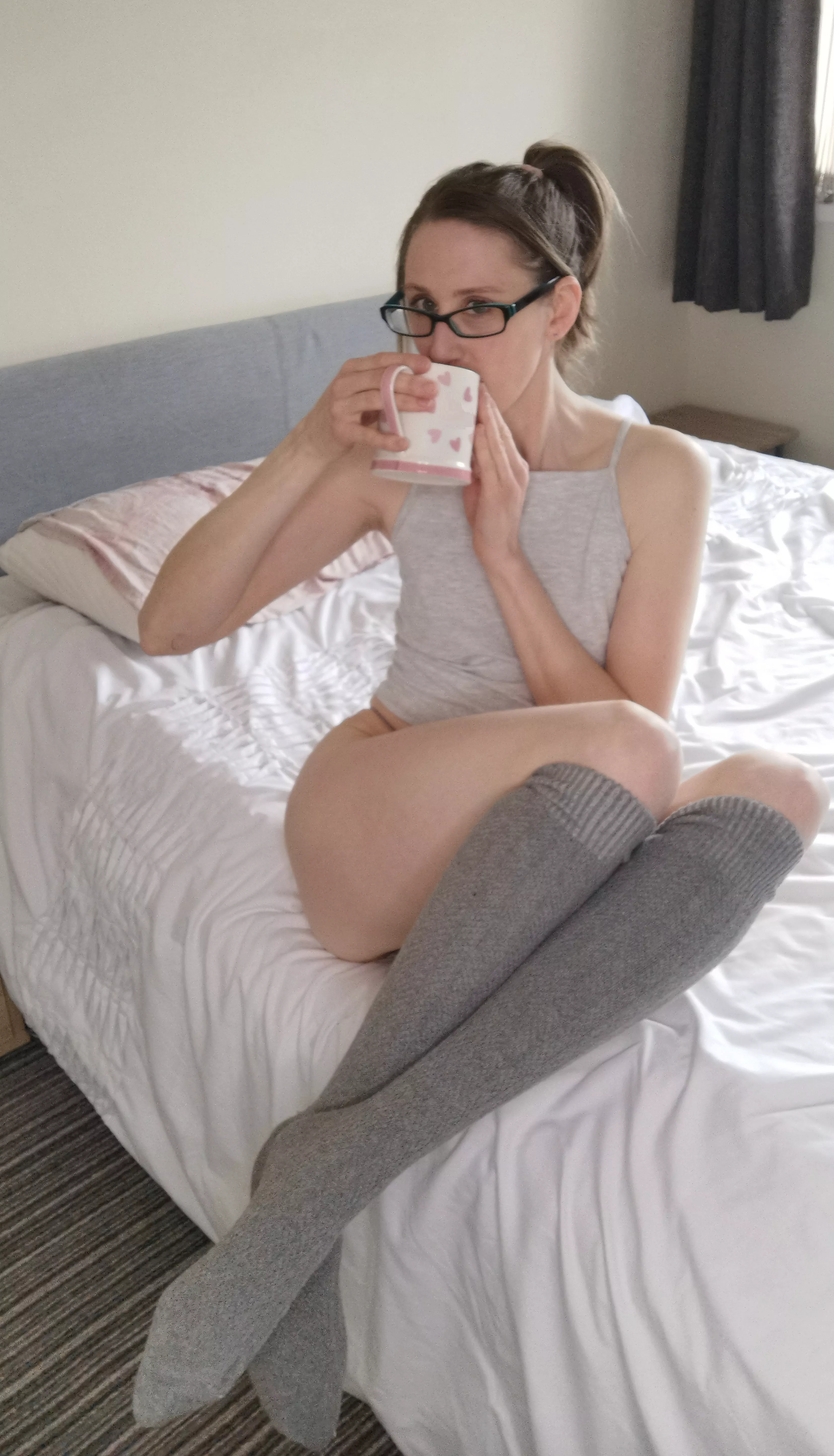 A tea and long socks is the ideal start to a day! posted by aprilrosejonesx