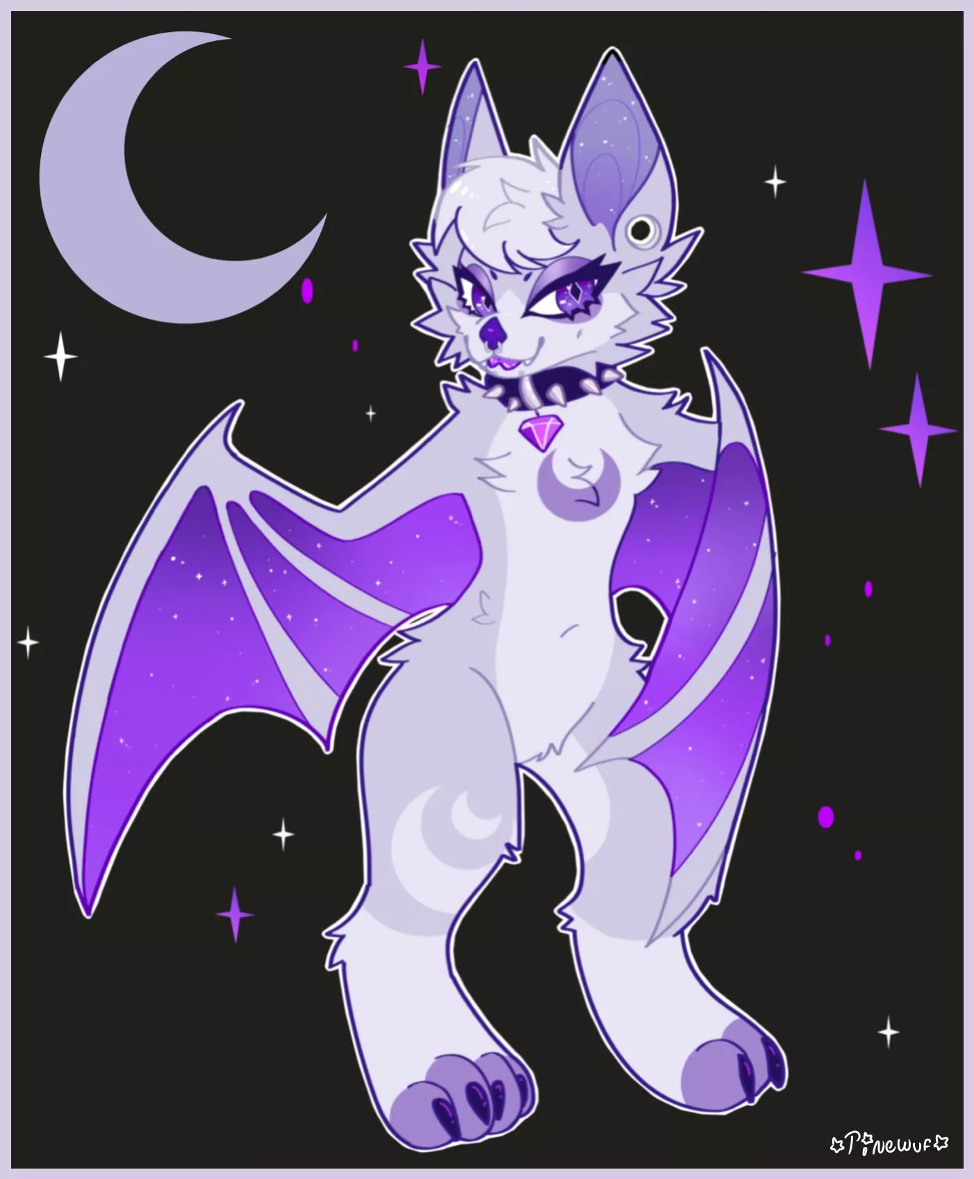 Batty 🦇⭐️ (my artwork, my design) posted by PineWuf