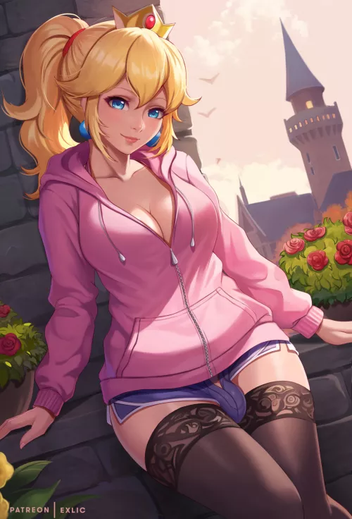 Casual Princess Peach (Exlic ) [Mario] by sequence_string