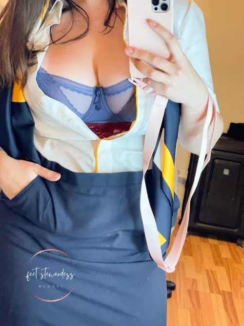 Help me button up before i fly? 💋✈️ [OC] by feet_stewardess