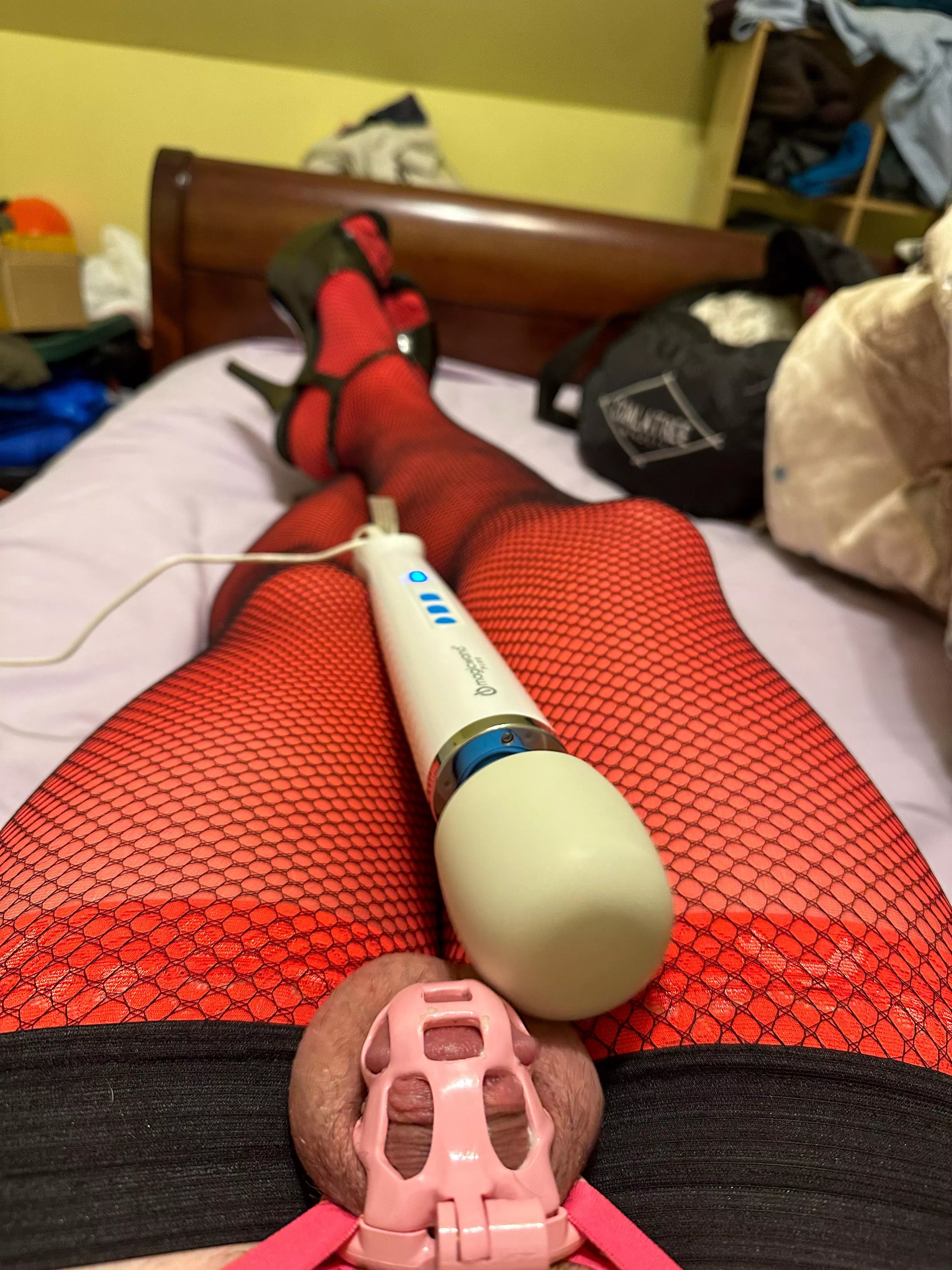 I ditched cordless vibrators, for a cord. Couldn’t be happier, and I’m always reaching my sissygasm’s now. posted by sissycassie710