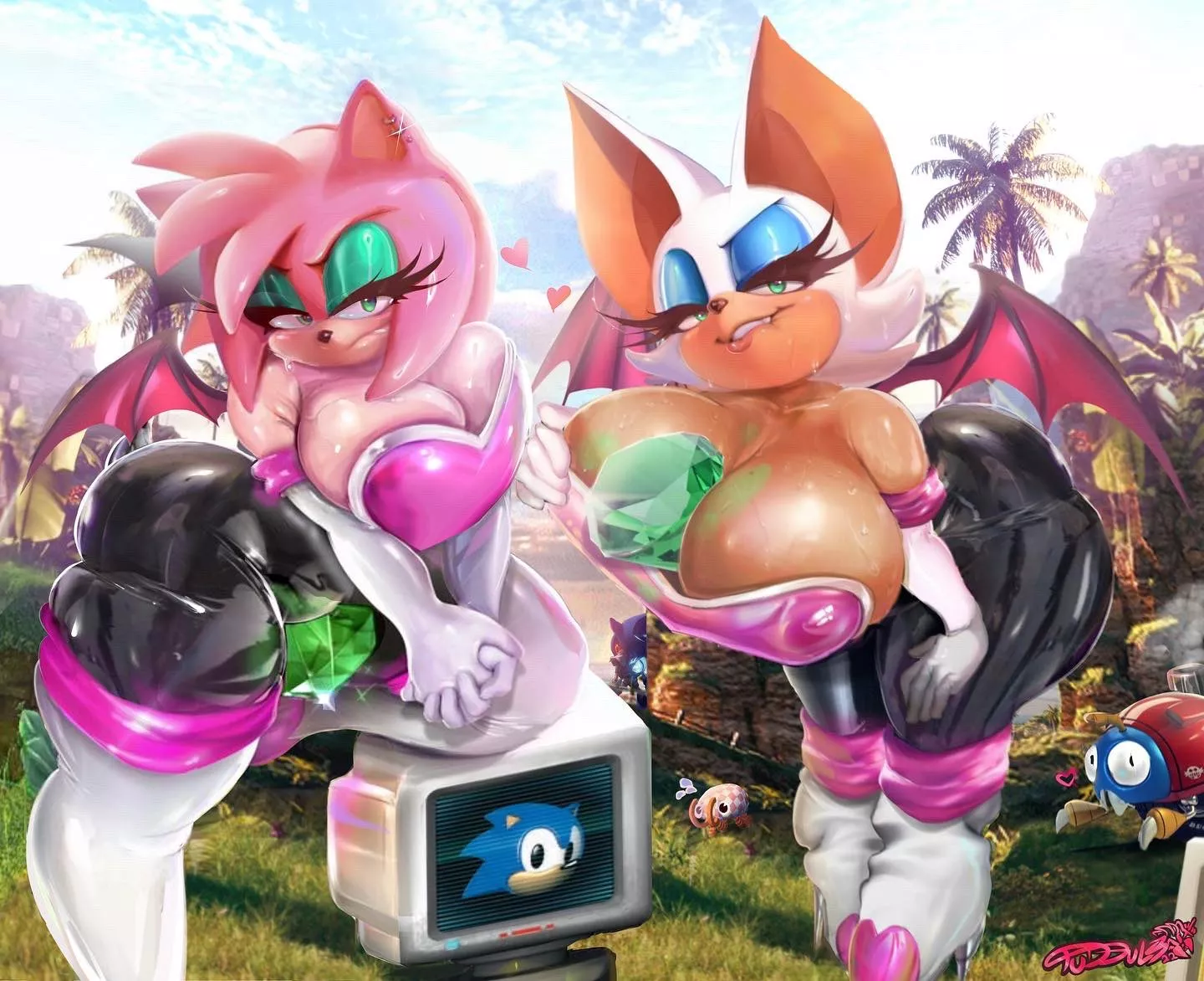 Amy & Rouge (Tudduls) posted by ObserveAndHerve