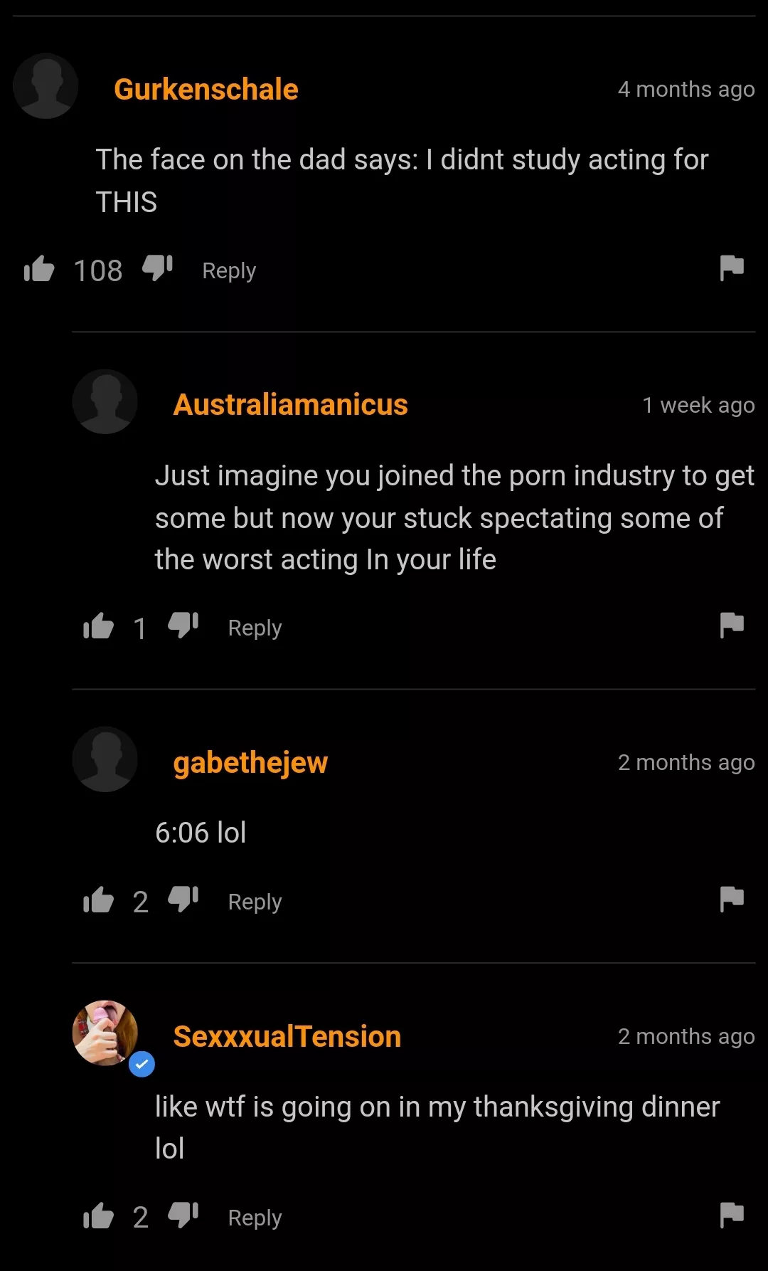 Being a porno is no excuse for D class acting! posted by DarthWookiee189