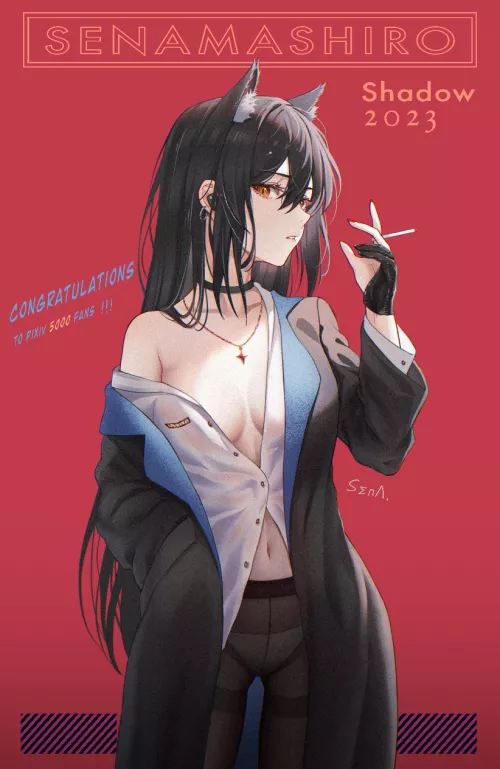 Dark-Haired Wolf by CheetahSperm18