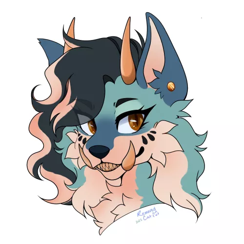Doing headshots like these for $25! These can be used as badges and your fursonas name can be added! DM if interested :) by Violet_Archer