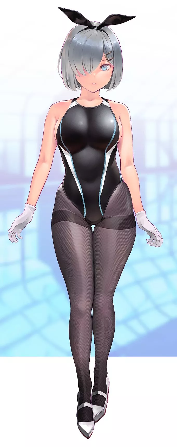 Hamakaze ready for the pool (Wa/Genryusui) [KanColle] posted by llamanatee