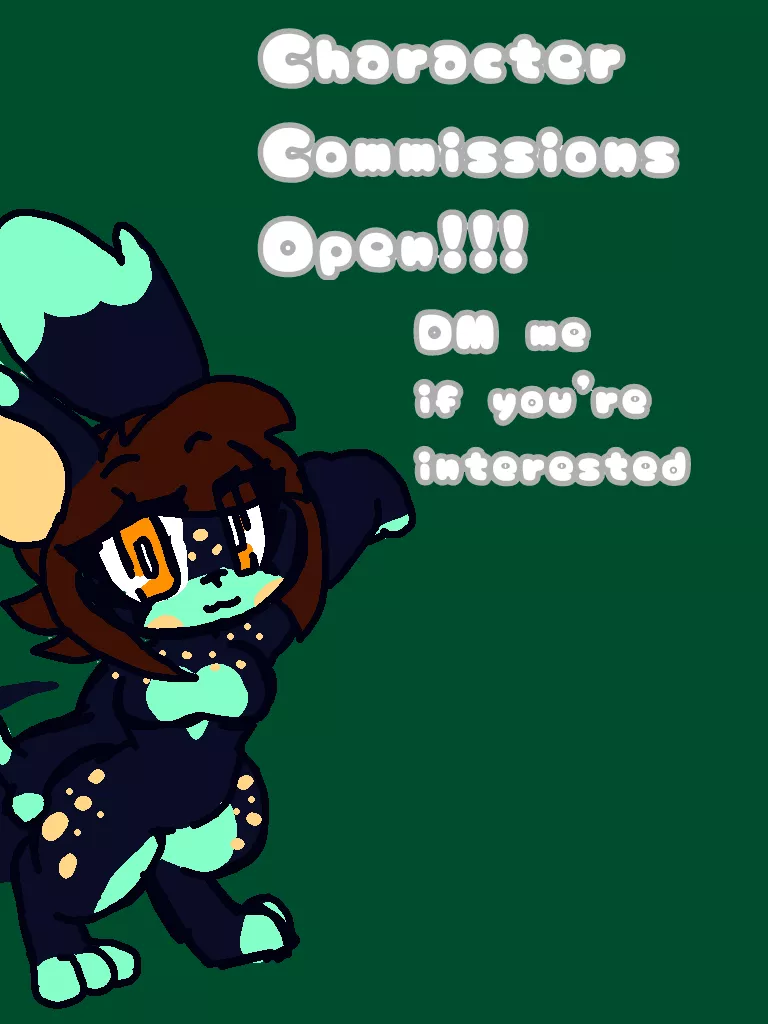 I am opening character commissions. DM me for prices and I will work with you to ensure the piece is of your preferred quality! posted by Mocha__Bee