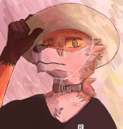 I tried to draw my fursona in a mix of my style and van Gogh's. what do you guys think? by Zakopane_