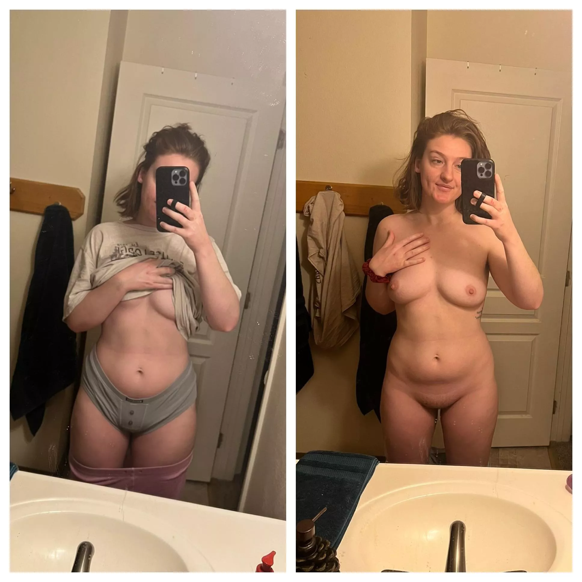 Mommy in pjs/undies vs mommy naked posted by adorablelilli
