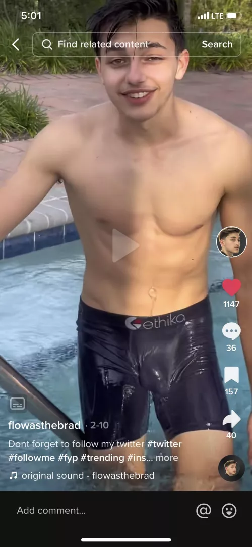 Nice bulge spotted on TikTok 🍆 how big we think he is? by Remote_Eagle1337
