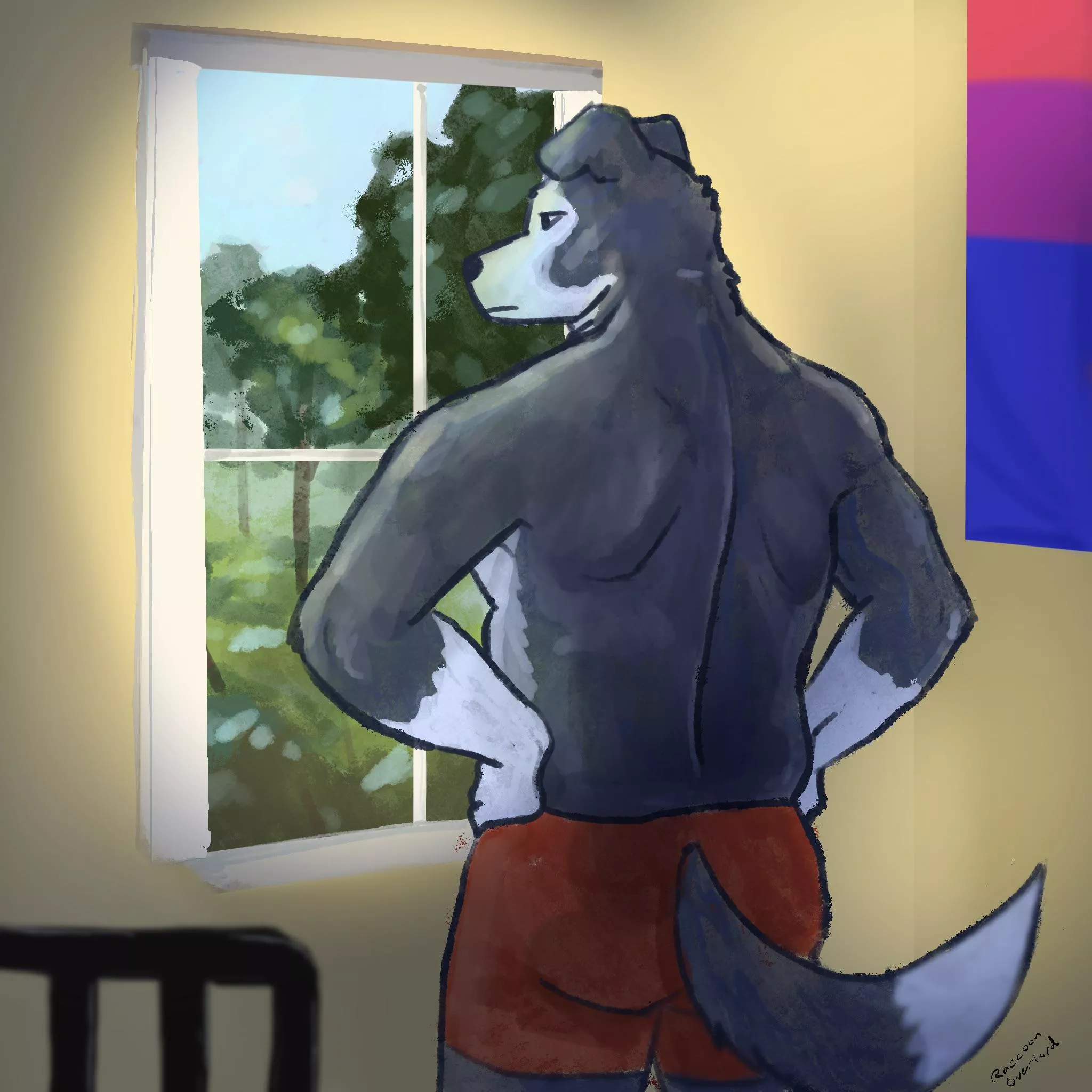 Nice View (art by me) posted by Foxes-in-space