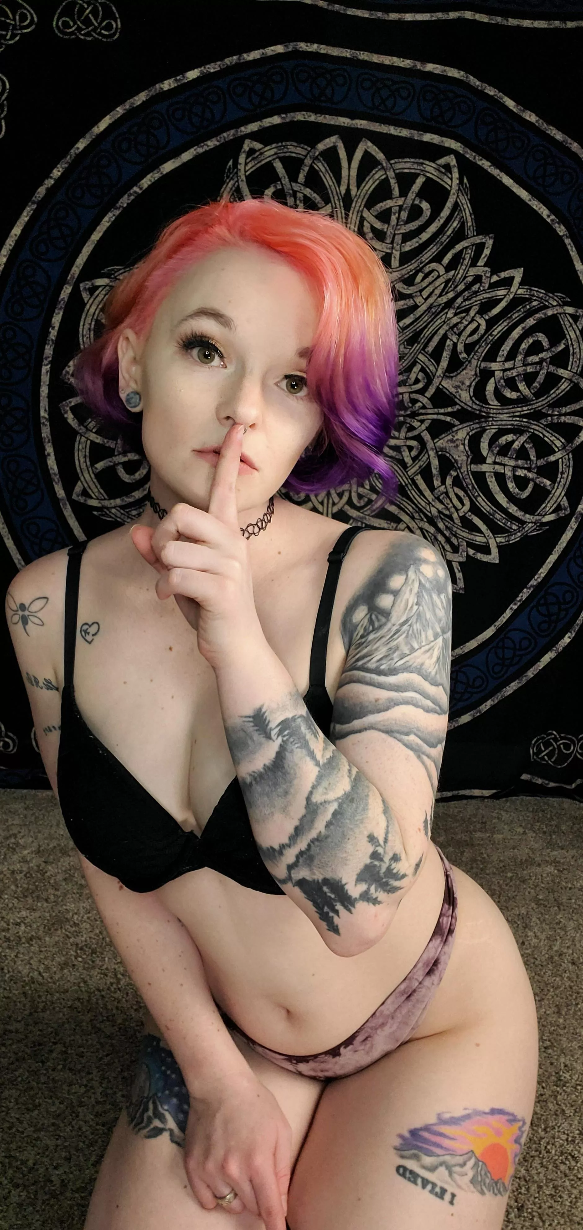 Pink and purple hair with a cute body to boot posted by tattease