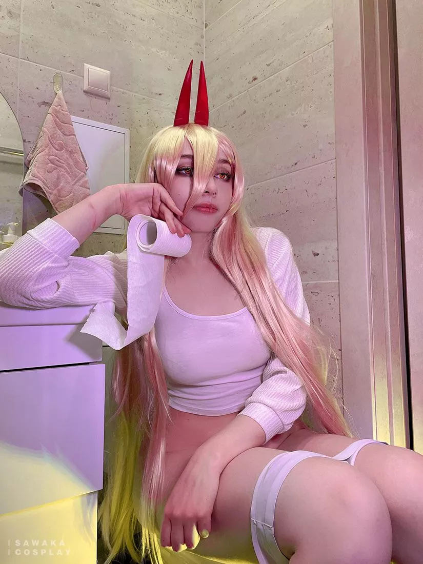 Power Chainsaw man cosplay by Sawaka posted by Sawakate