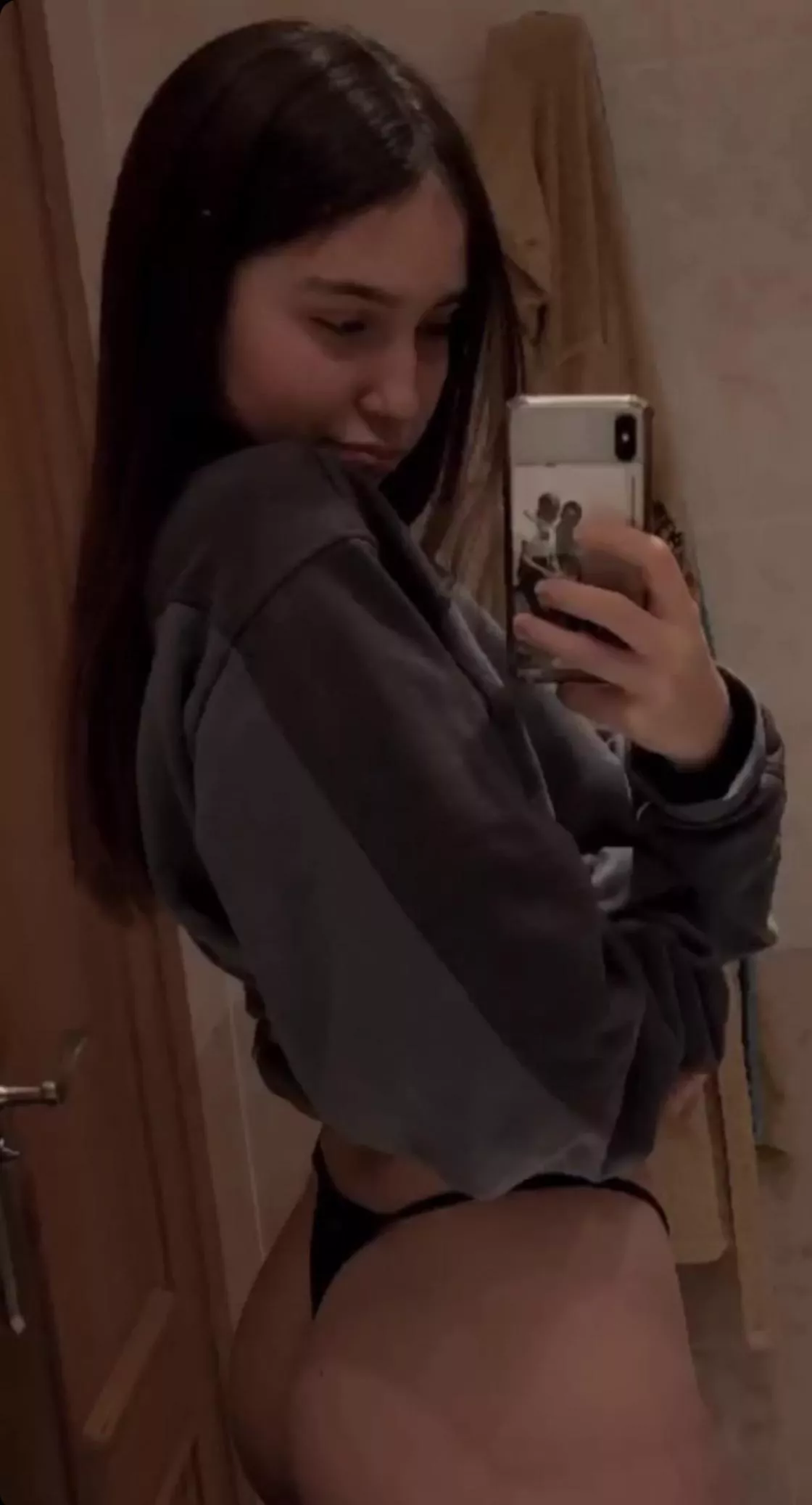 Put yourself in the situation, you walk into the bathroom and see me taking a picture of myself in a thong totally defenseless, be honest, what would you do to me? posted by Complex_Ad6876