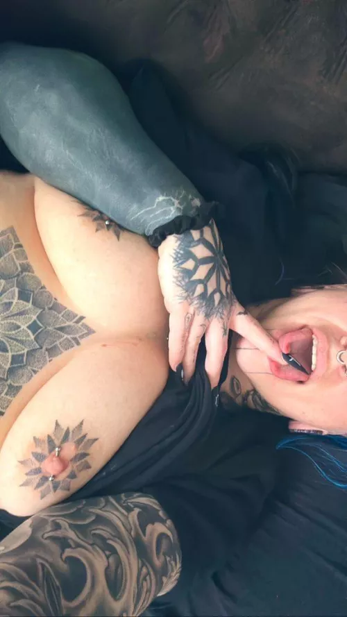 you cumming on my tits or my split tongue? by jordainsue