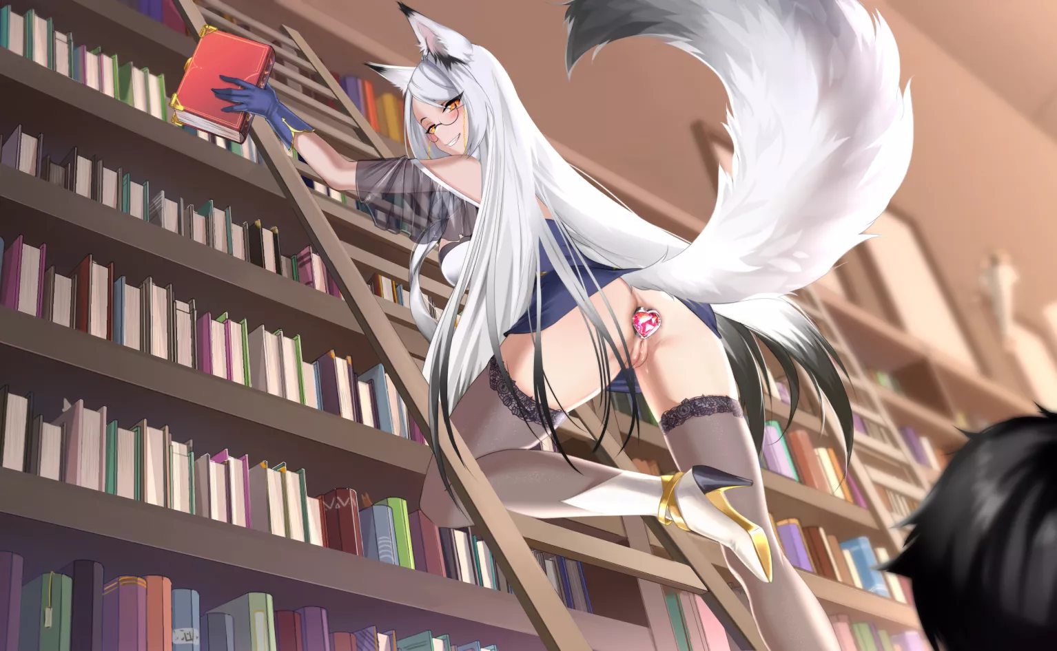 Beautiful tights of librarian Cruella [WANDERER] posted by WANDERER_GAME