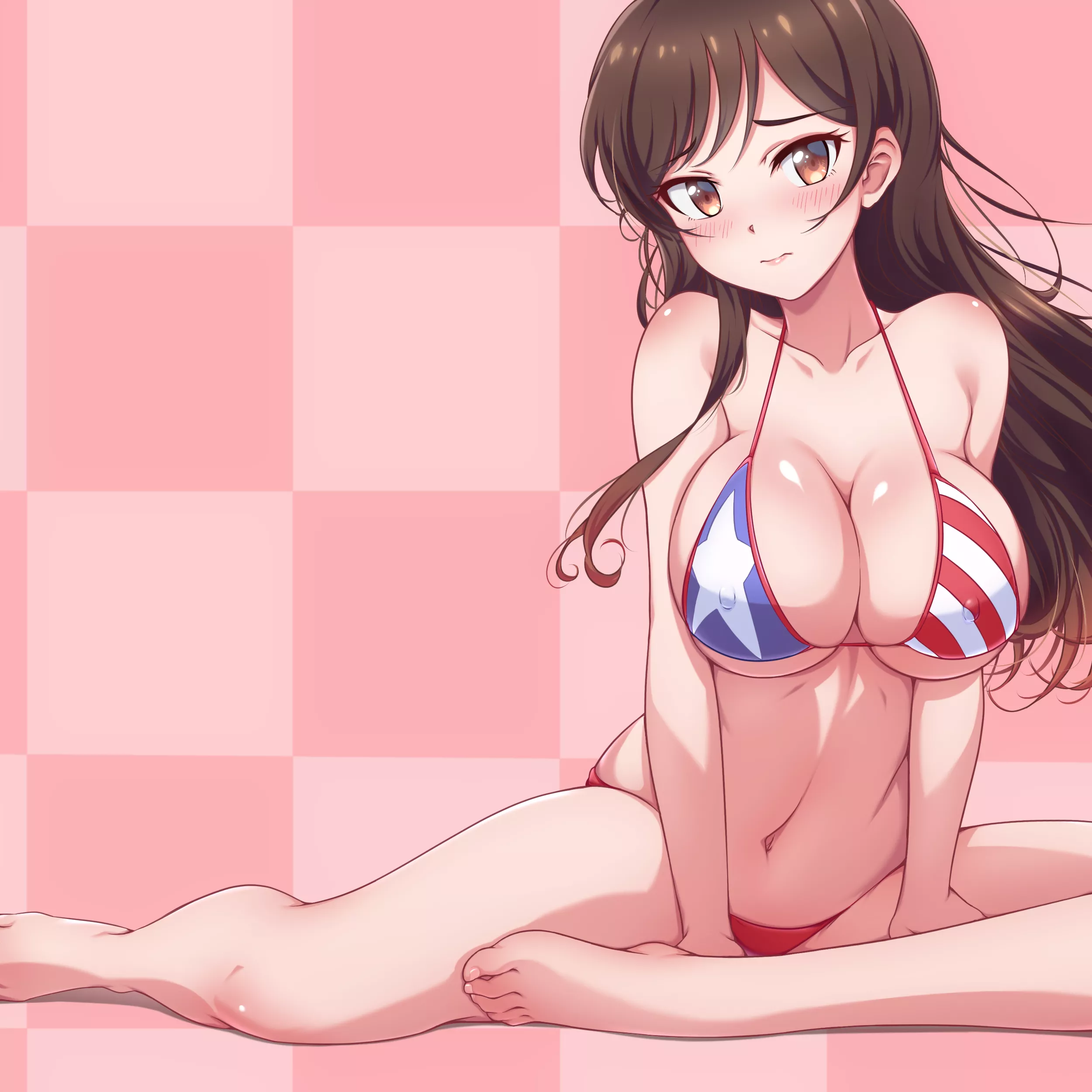 Chizuru Mizuhara In A Stars And Stripes Bikini (Rent A Girlfriend) posted by Csxc