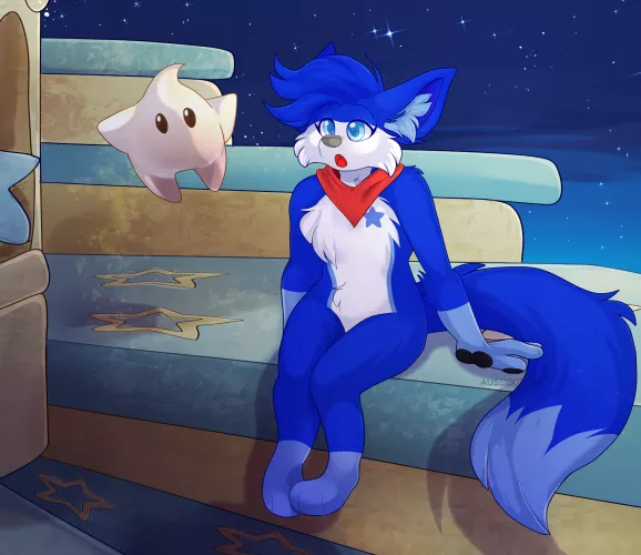 Cosmo the galaxy explorer! ⭐️ | [Art by myself @aussie_kitten | Comm for CosmoDaFox ] by Aussie_Kitten_