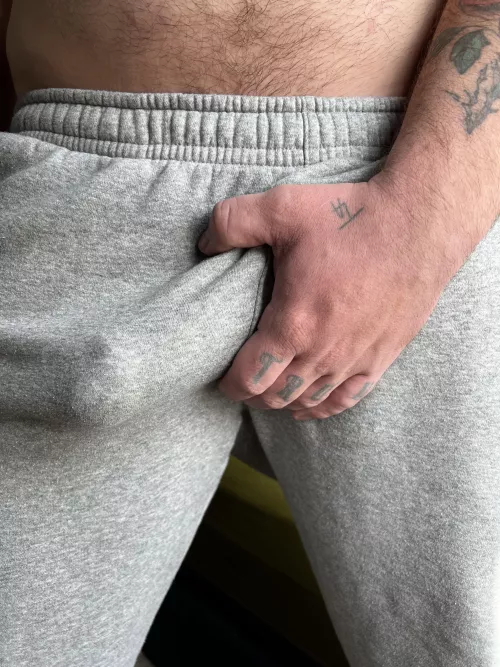 Gotta love a good pair of sweats and a fat dick begging to be unleashed. by BDD222CO