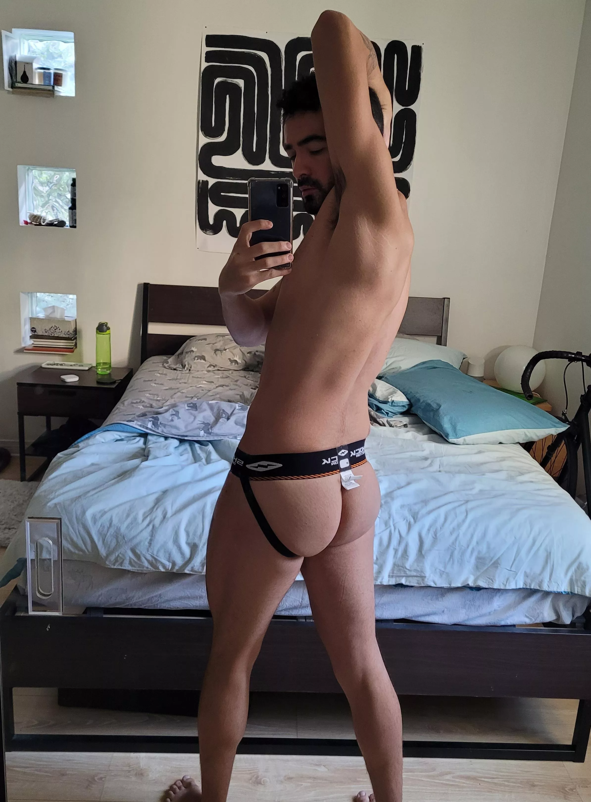 hey bro help me take the tag off my jockstrap? posted by yvrjock