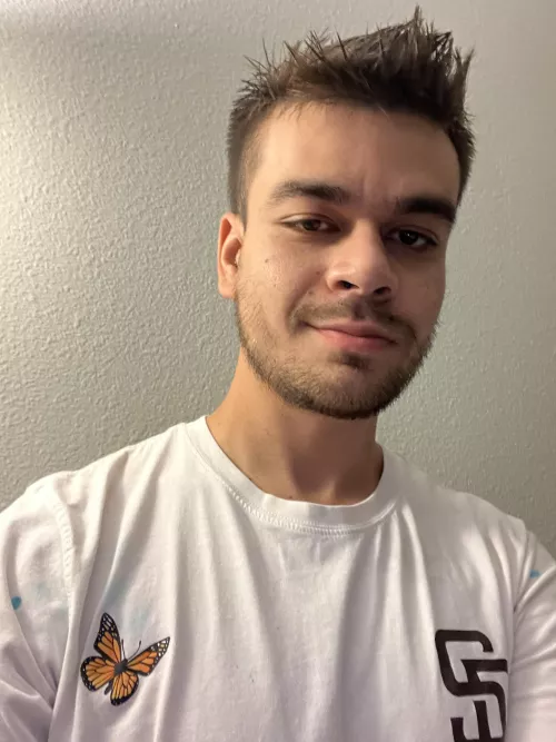 I got watercolor on my favorite shirt today doing art, but the pic is cute I feel. 😆🥰 by somar_reeves