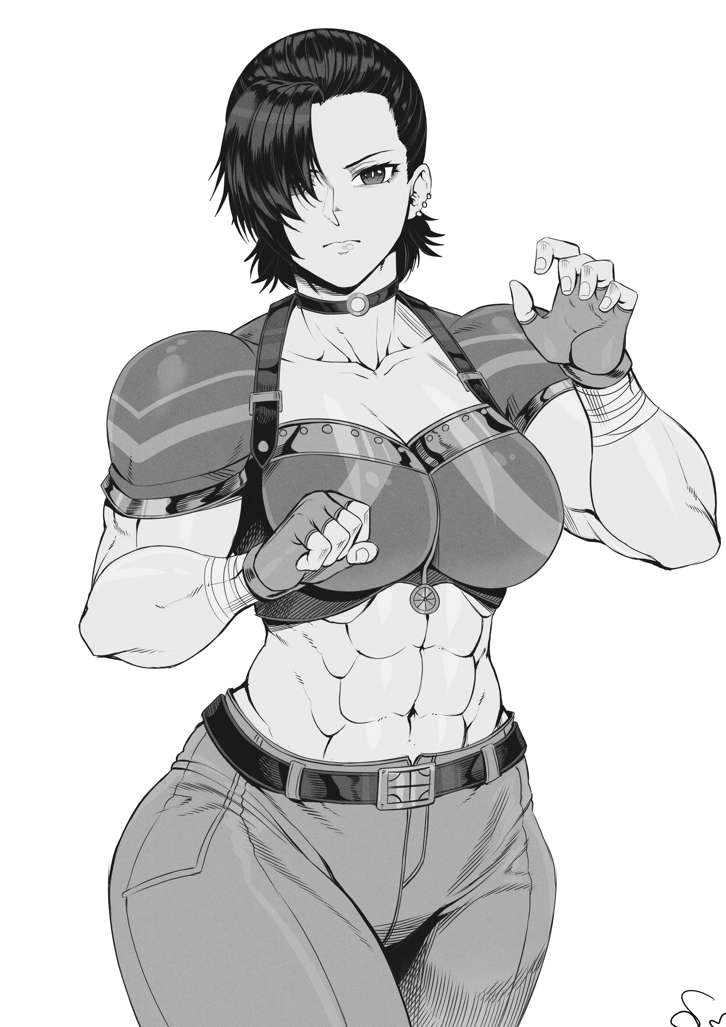 Muscular warrior girl [Artist: SpeedL00ver] posted by ComaOfSouls