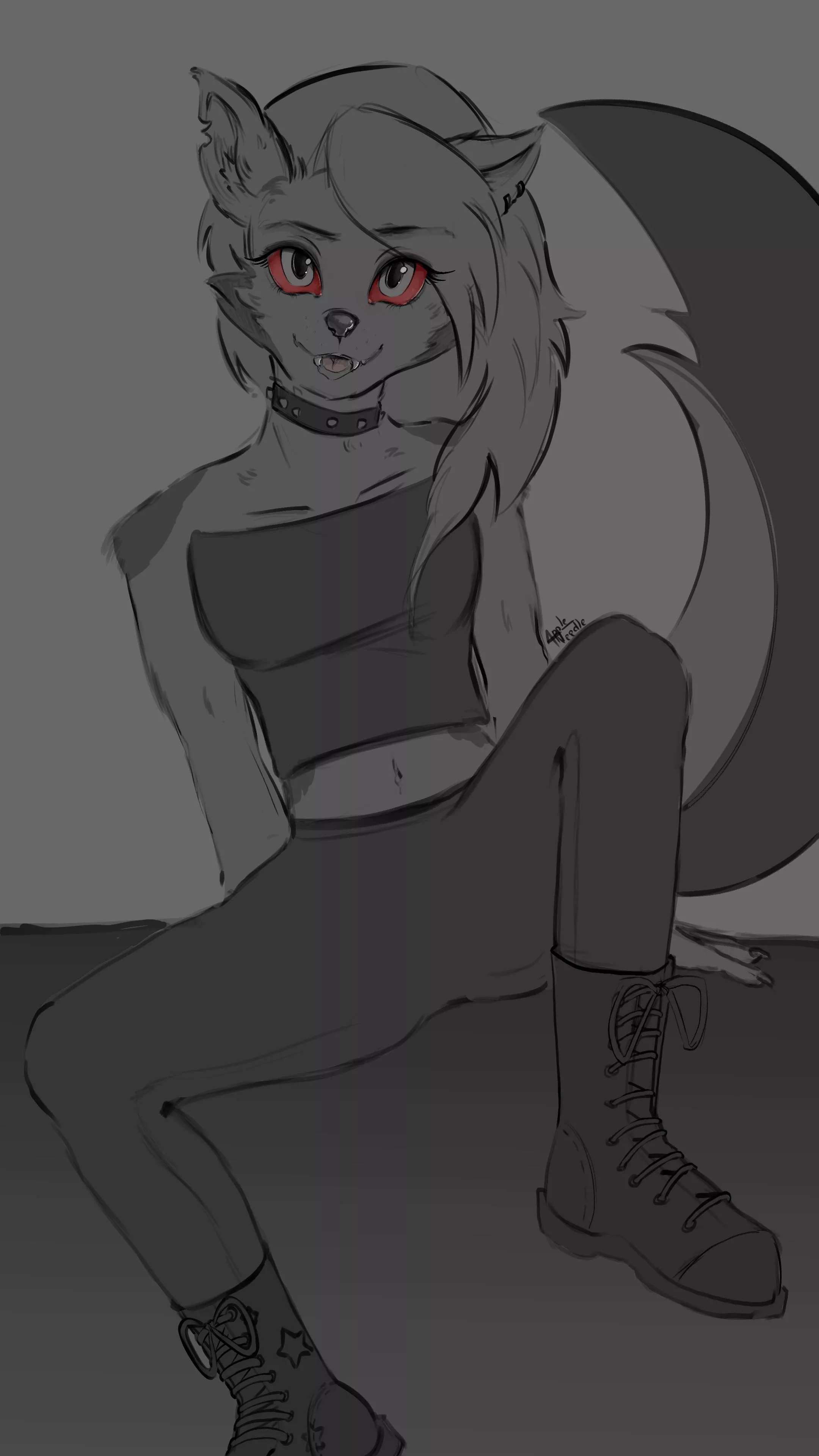 My Drawing of Loona :3 (NeedleApple on Twitter) posted by GiraiSkylark