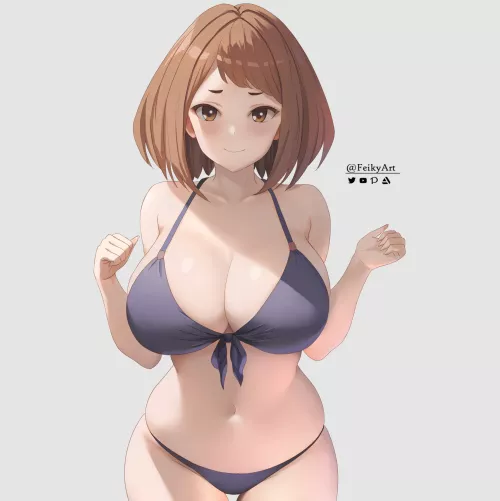 My fanart of Ochako Uraraka (FeikyArt) by Feiky