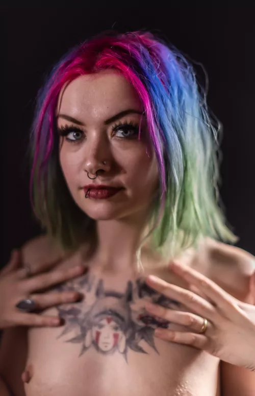 Rainbow short hair by Temptressraven