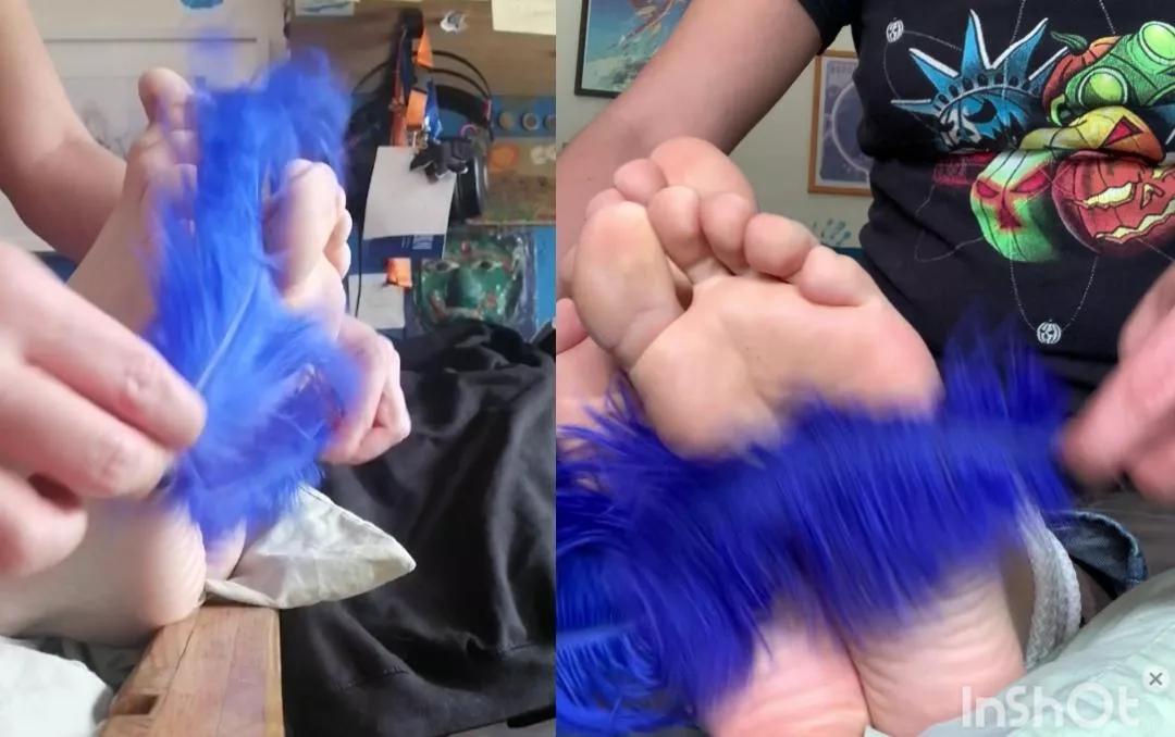 [seller] Editing the two-view video of me tickling my partner's feet <3 posted by PotatoRadioactive