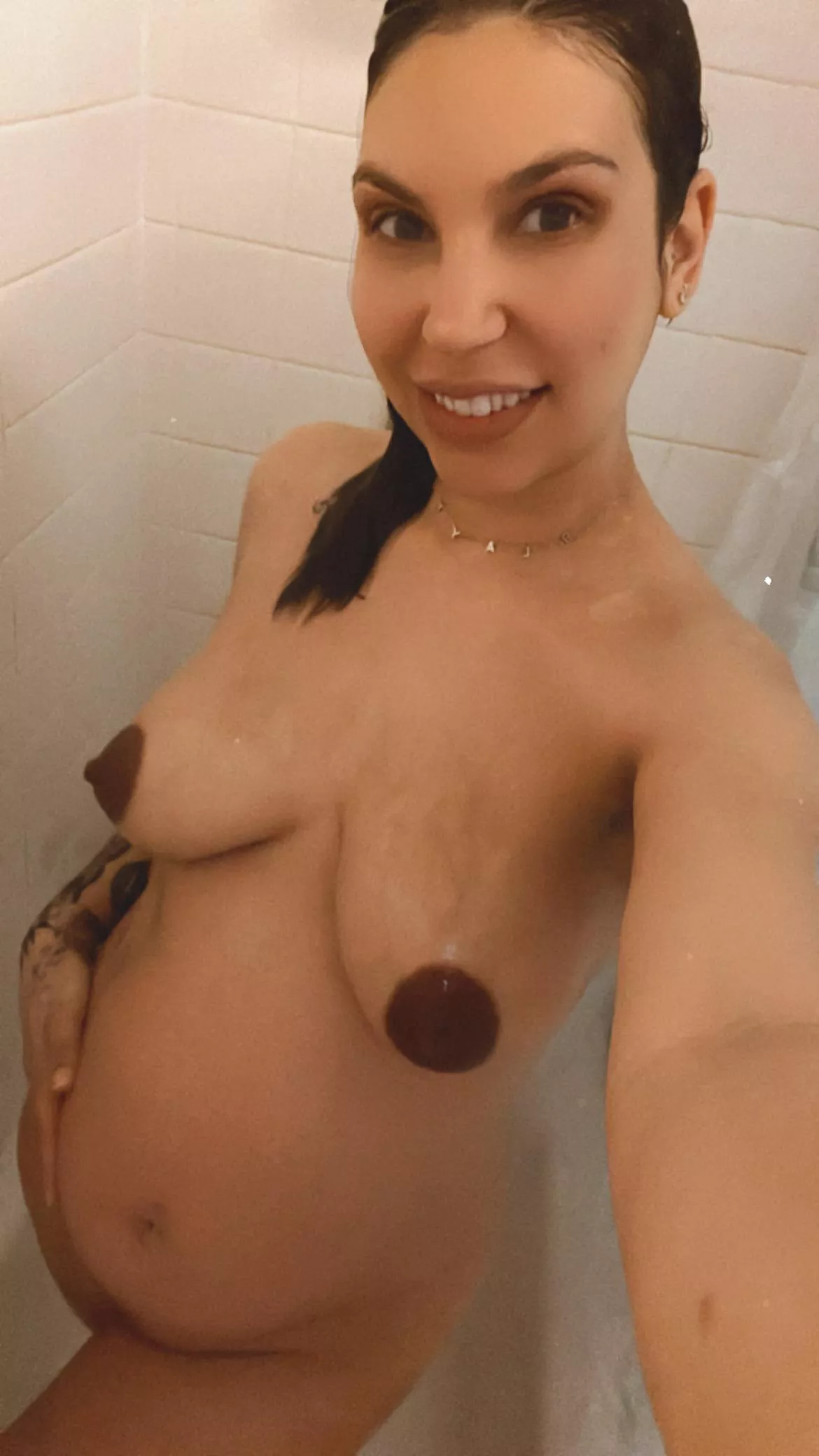 Want to join me in the shower? 27 weeks pregnant posted by Runawaywithbree