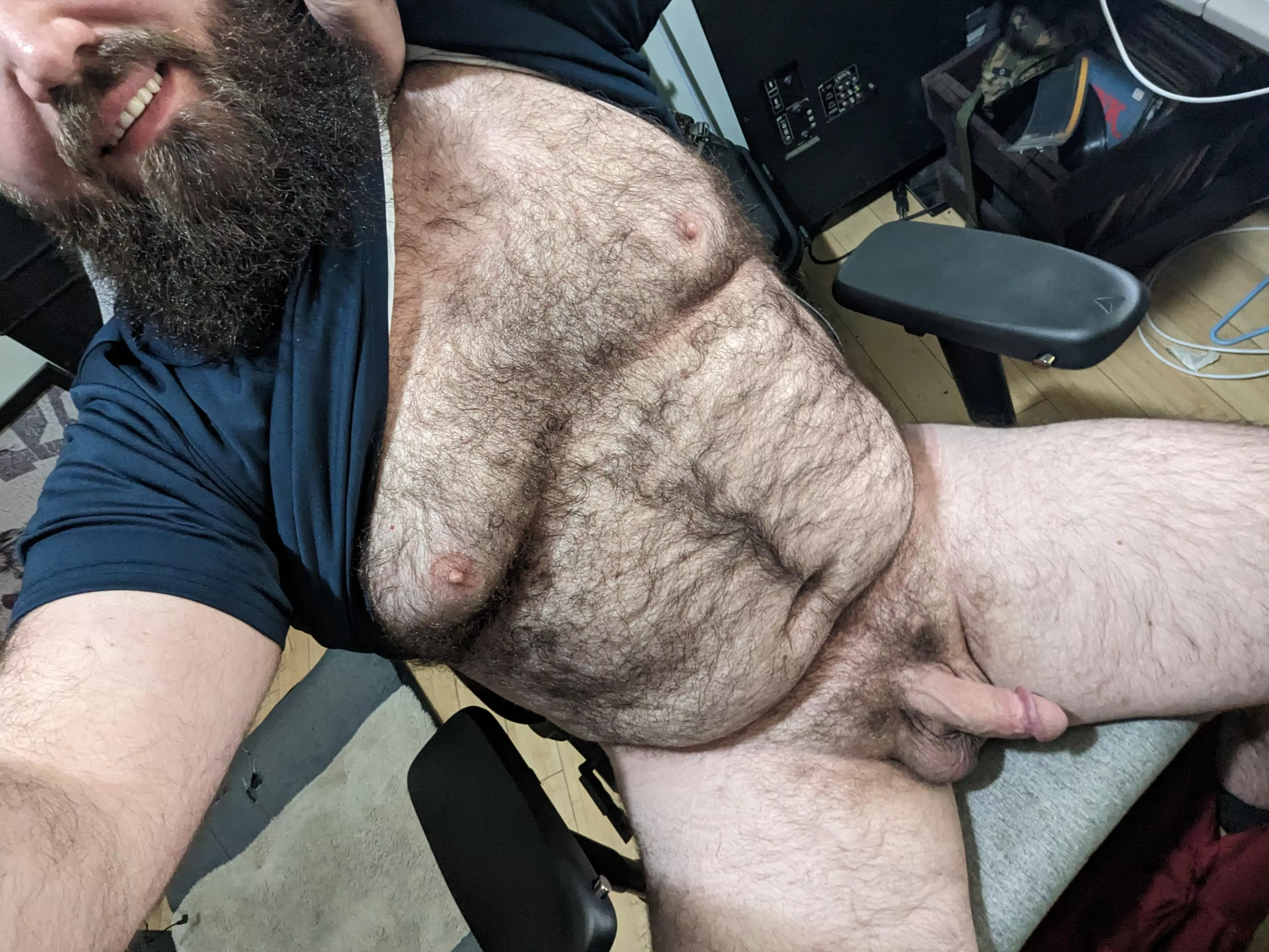 Who wants to keep me occupied during work meetings? 😏😈 posted by BeardedAnonnn