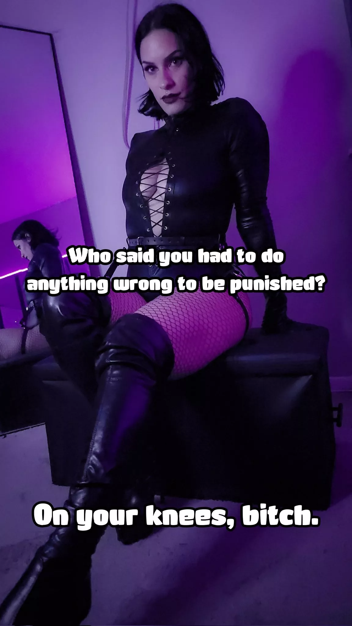 you get punished whenever I say. posted by MistressVeraOfficial