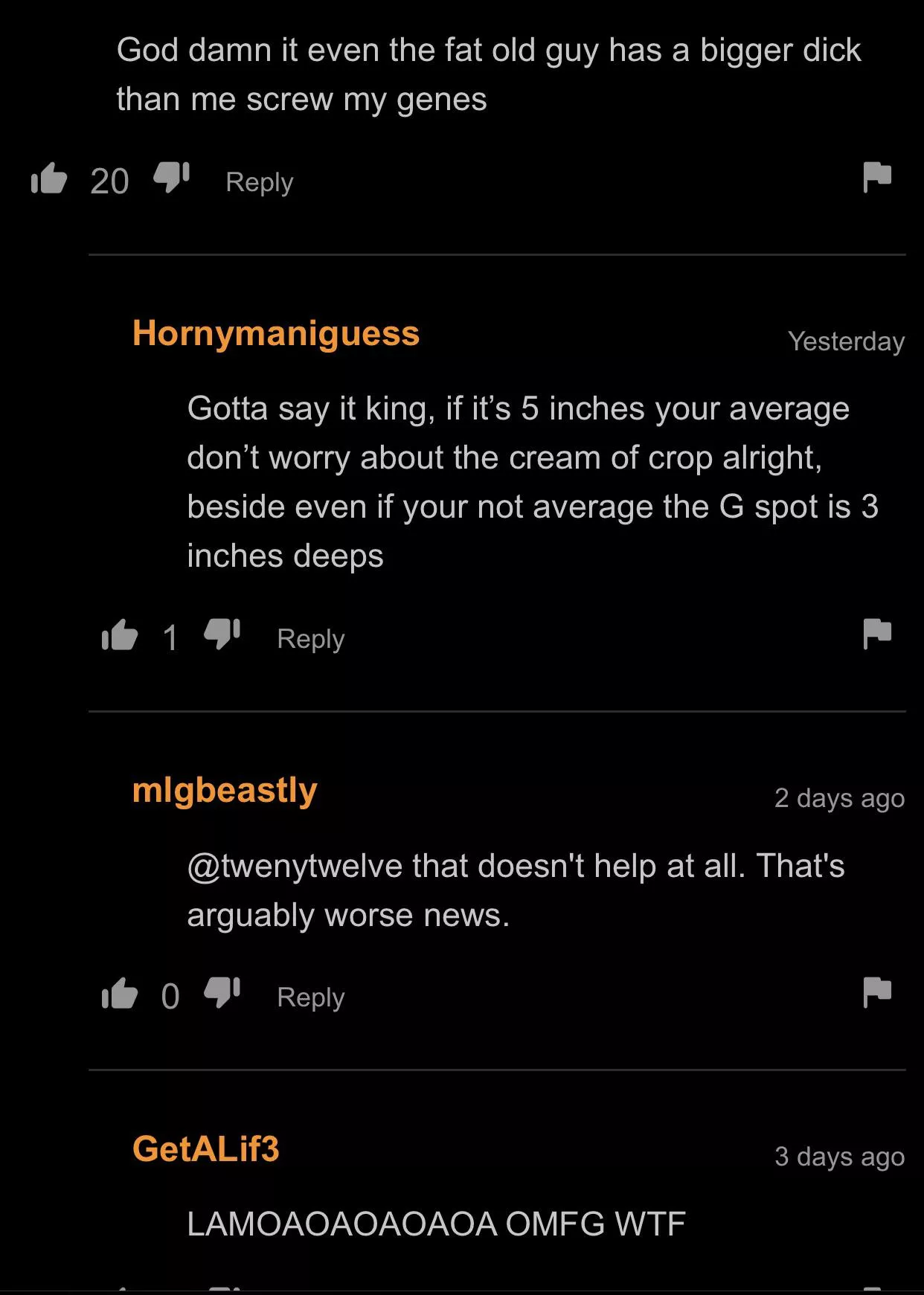 You herd it here first 3inches is all you need posted by muder_fam_sqaud_time