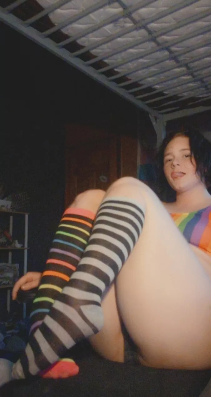 You like the socks? :3 posted by transpossumboy