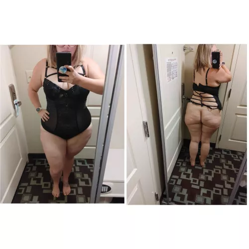 Bbw milf ass in black lingerie by Ok-Storage1866