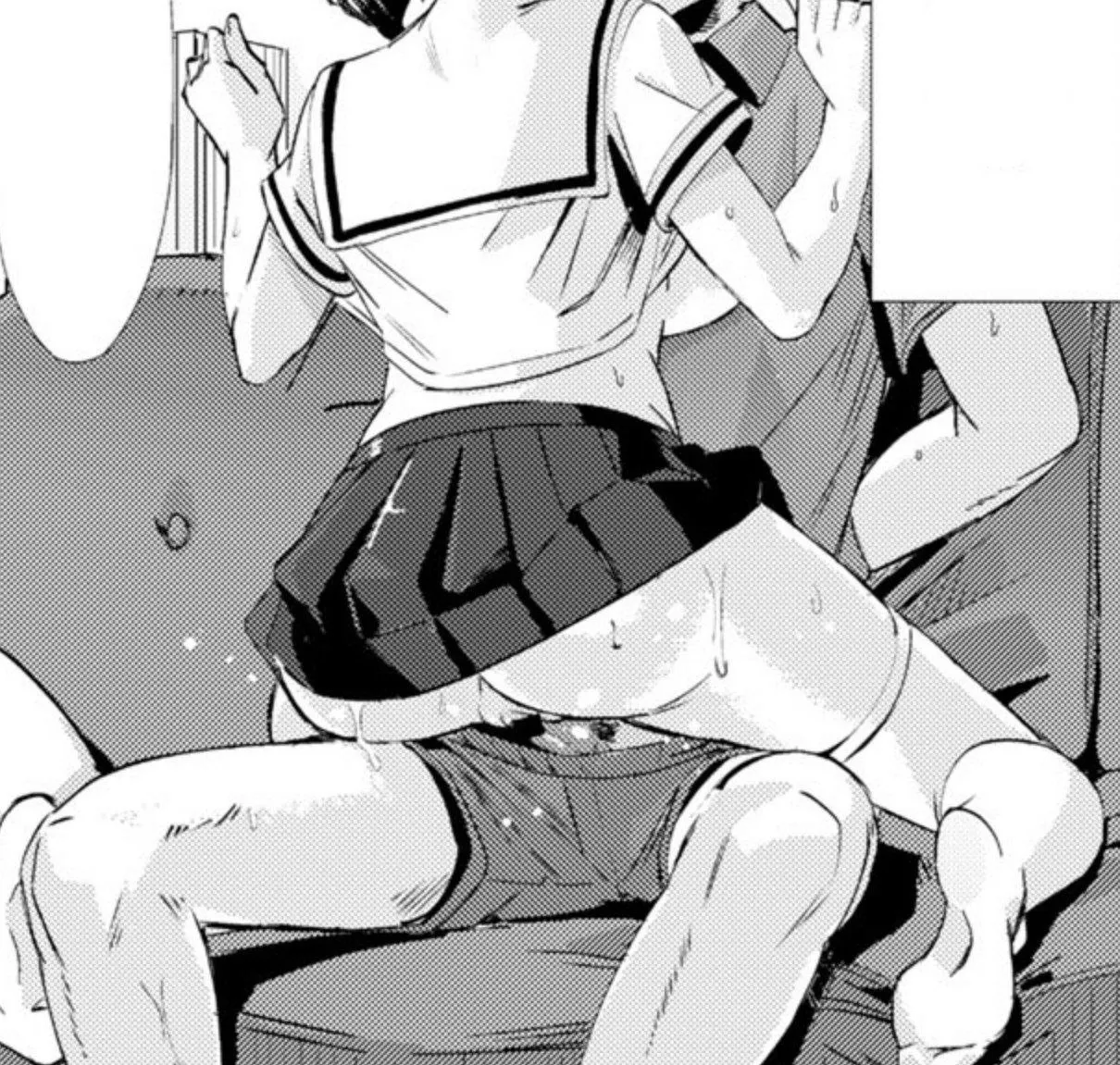 LF Mono Source/1boy/1girl/Sex/Cowgirl/Serafuku/Hands Behind Back posted by ShinobiX77