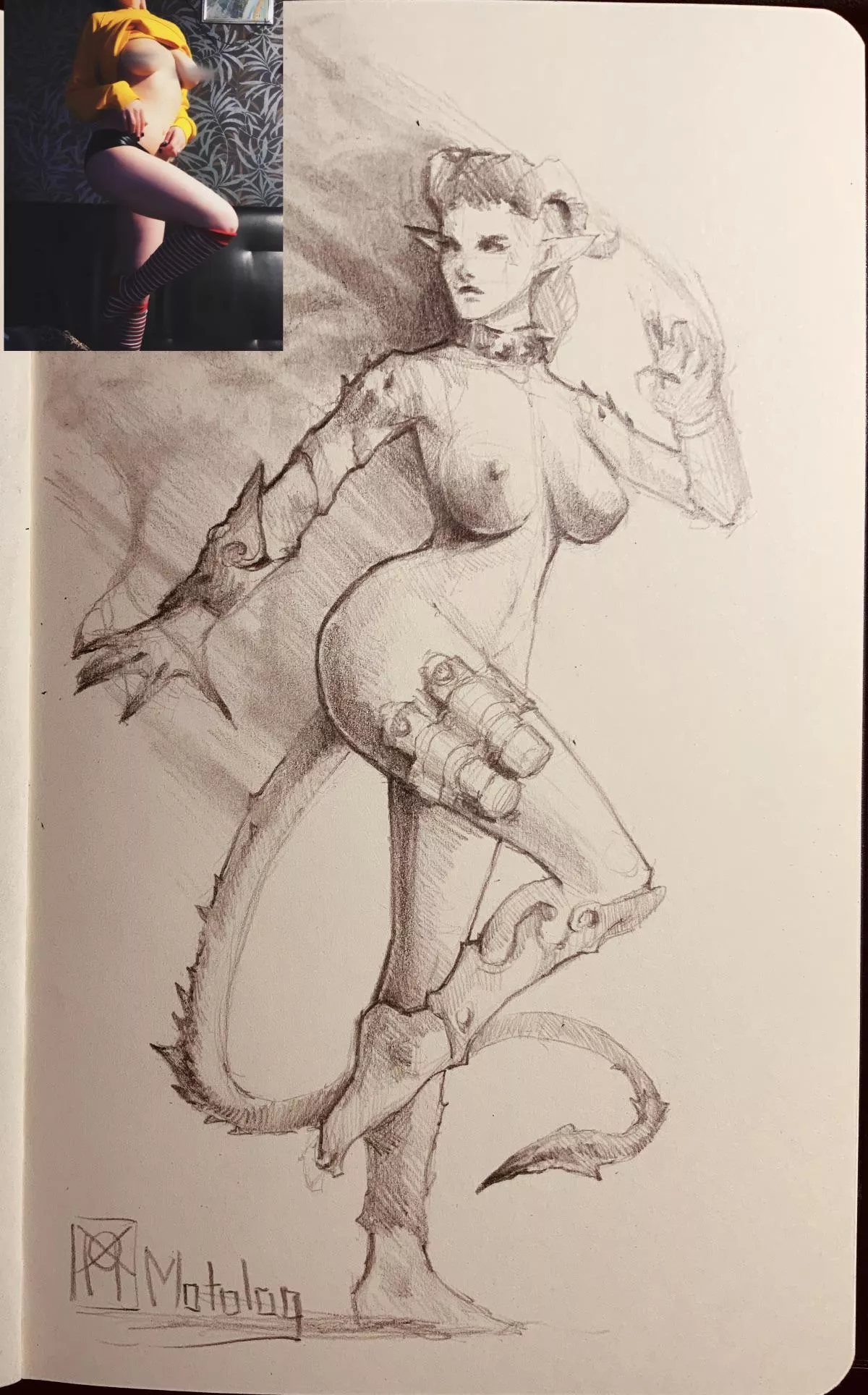 [OC] Posing and drawing tea,work posted by Njarla