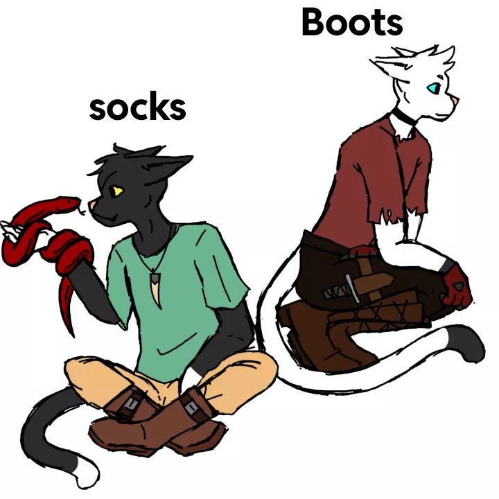 Finally colored this sketch of my friends ocs. (I might delete this later tbh posting here scares me) posted by chaotic_bug_boy