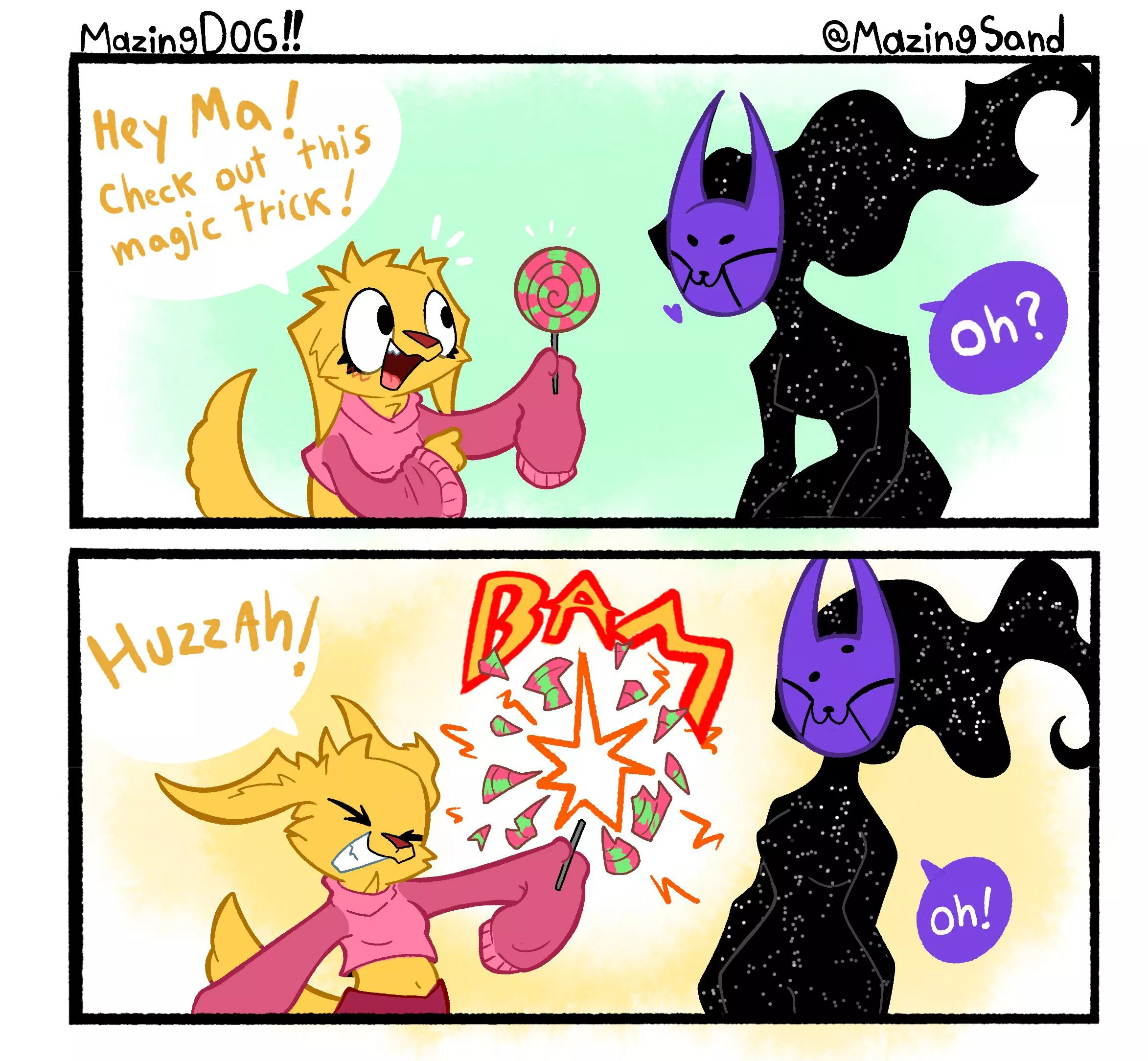 A mazingDOG COMIC!!!!! “Magic Trick” (by me) posted by MazingSand