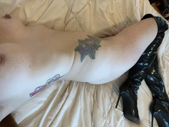 All booted up and no one to worship them... by MrsKimC