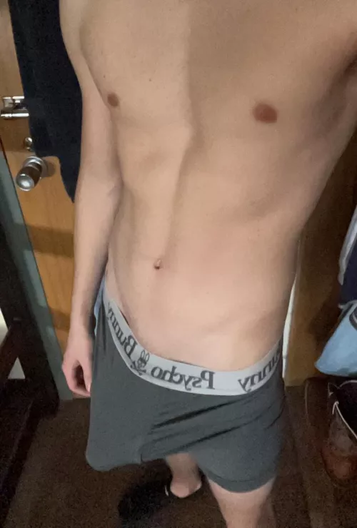 amazed this underwear can hold back 8in by 8inchmeatstick