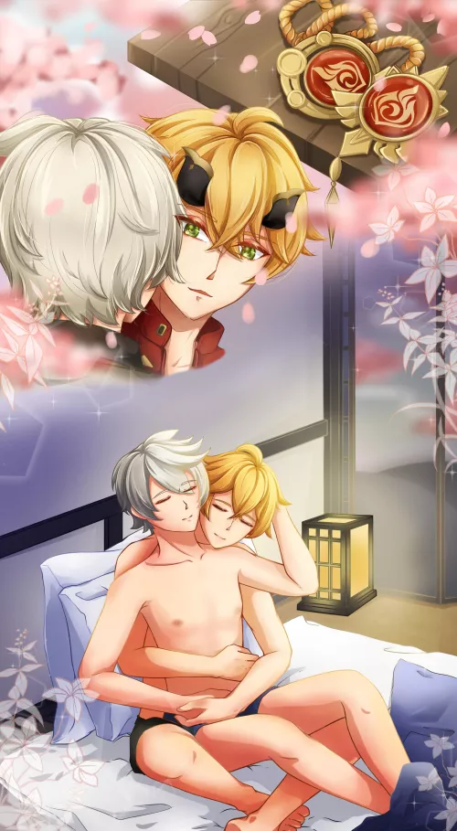 Bennett and ThomaGenshin Impact (Gayverse, Hasdillah) by wondertific