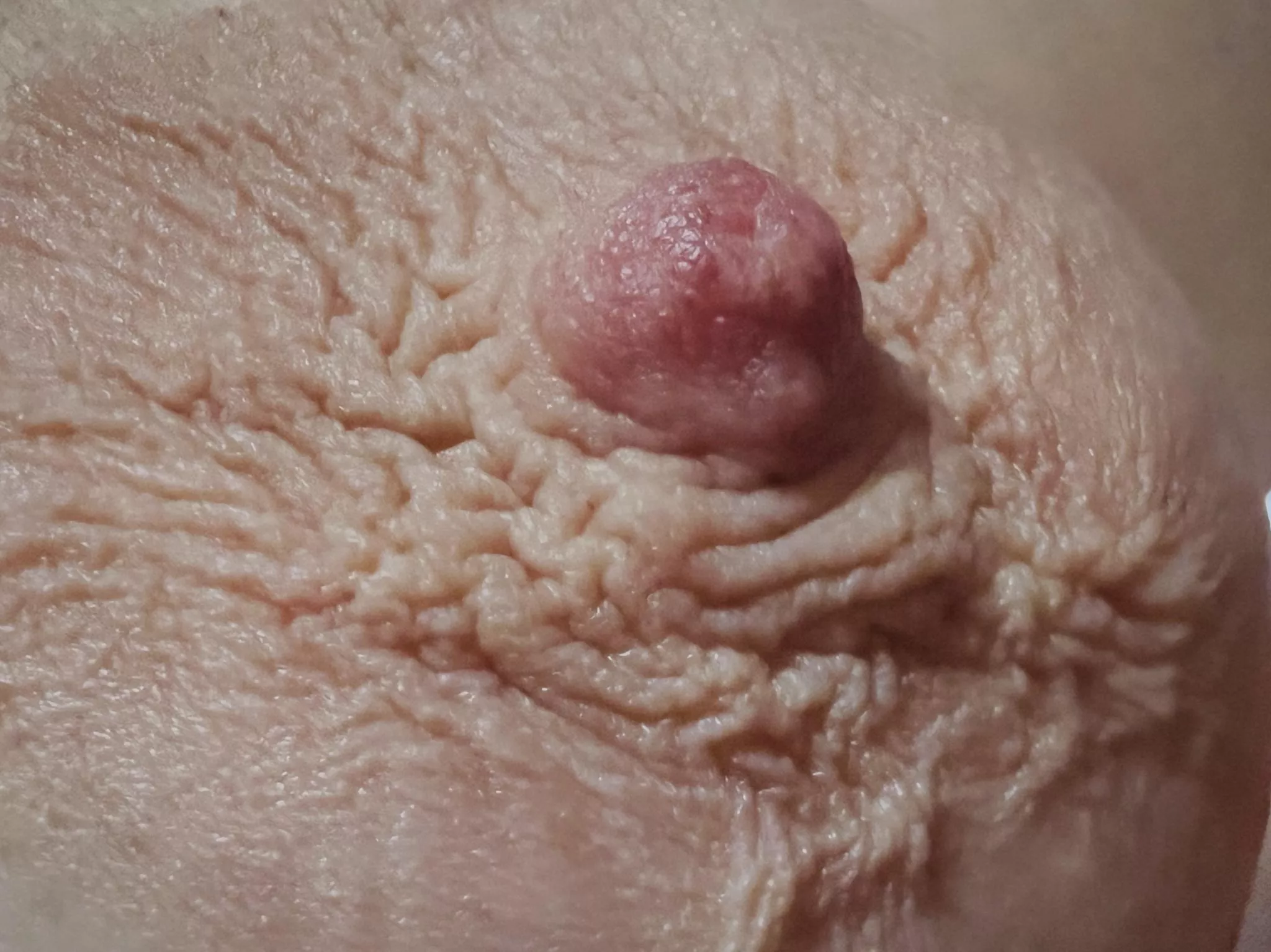 Big areolas all wrinkly from the cold. posted by AlwaysAtPlay