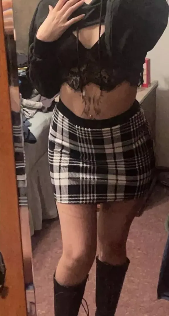 Bought a new skirt. Hope they let me wear it at school posted by officialdemongf