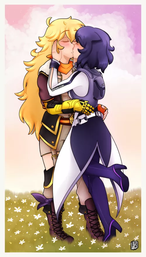 Bumblebee kissing [RWBY] by AnimeChan39