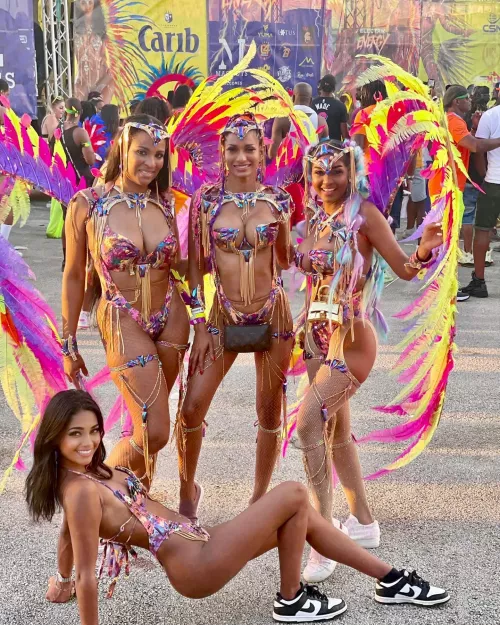 Four Posing At Local Carnival Celebration (IUTR) by JayHexxx