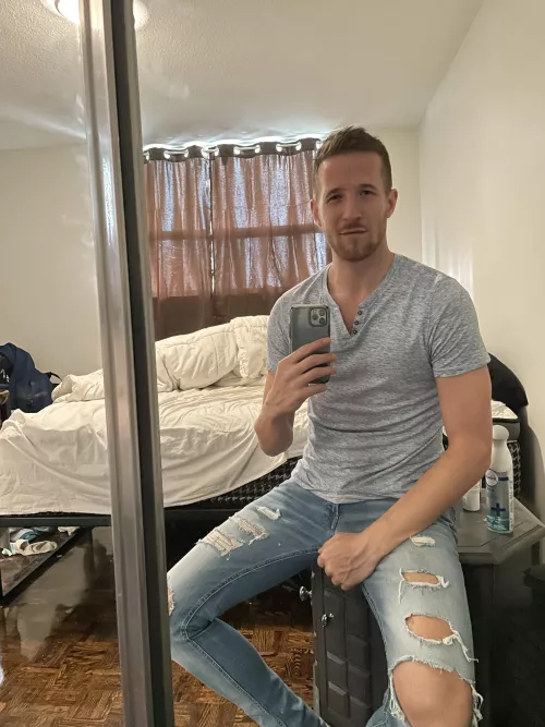 Hey guys! I’m dressed for summer but it’s not quite there yet. Who lives somewhere warm? 🫠😜🤪🥵 by Teddiboi83