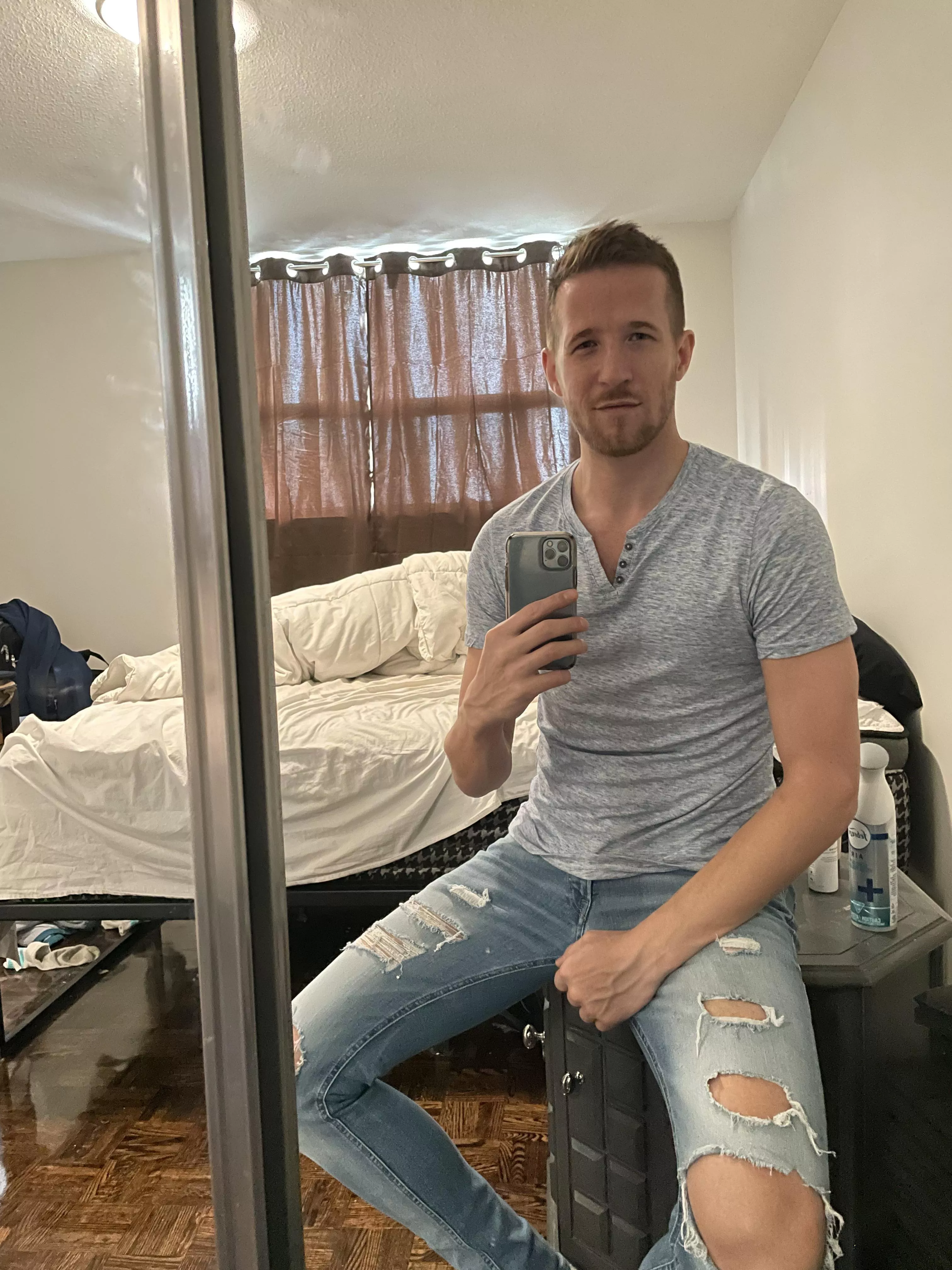 Hey guys! I’m dressed for summer but it’s not quite there yet. Who lives somewhere warm? 🫠😜🤪🥵 posted by Teddiboi83