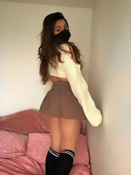 I think my skirt might be too short... by Little-Ani-Mae